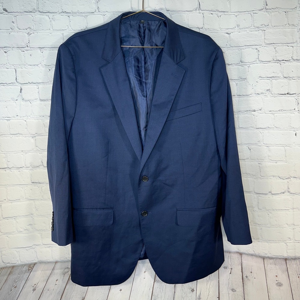 Bonobos Navy Blue Two Button Blazer Jacket Solid Formal Sport Coat Regular Fit
